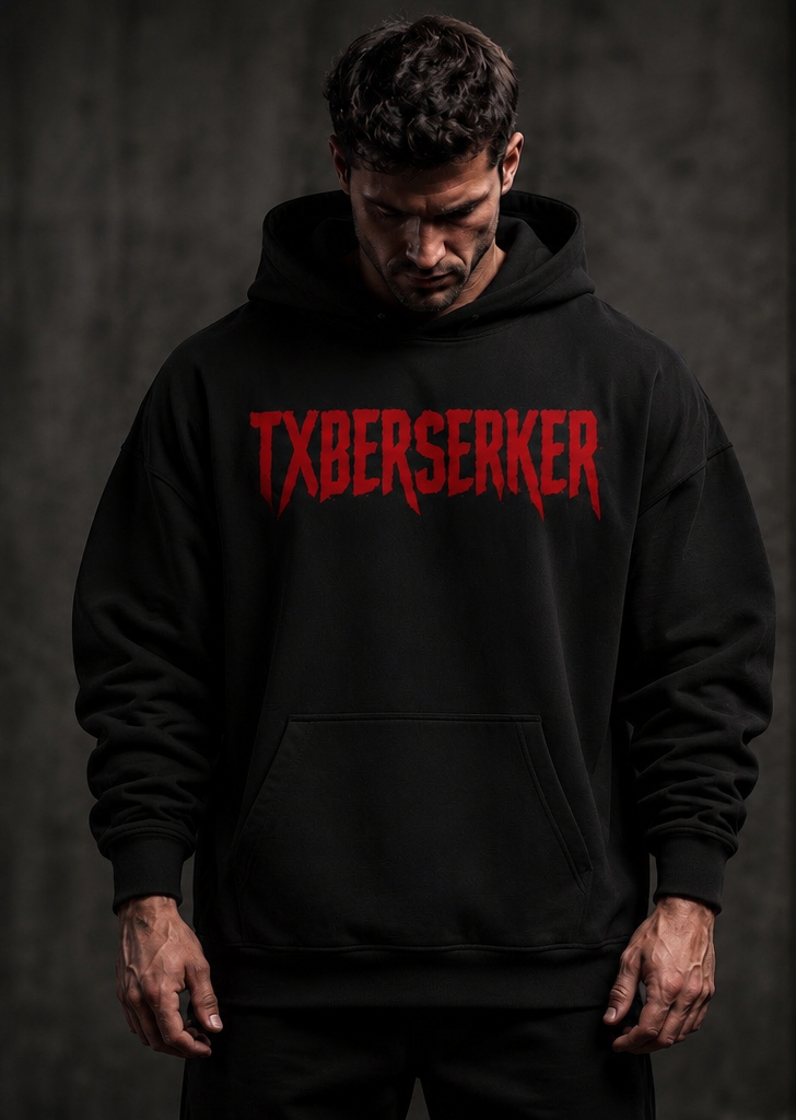 TXBERSERKER “Crimson Maw” Oversized Hoodie