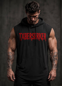 TXBERSERKER "Crimson Maw" Sleeveless Lightweight Hoodie