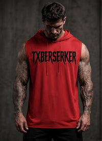 TXBERSERKER "Crimson Maw" Sleeveless Lightweight Hoodie