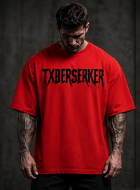 TXBERSERKER “Crimson Maw” Oversized Gym Tee